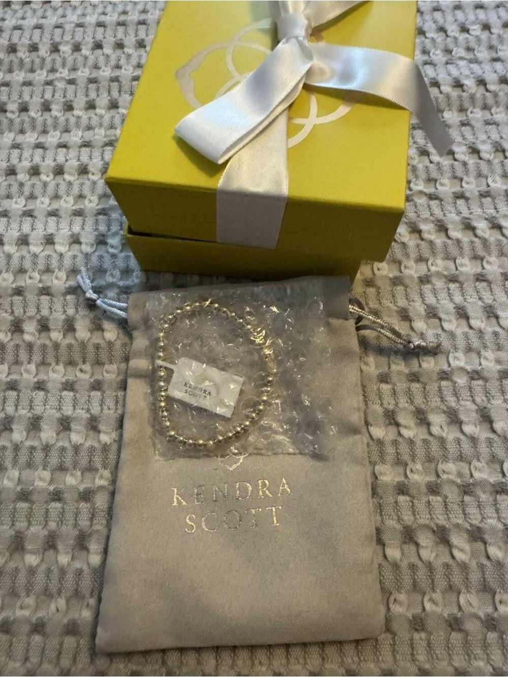 Kendra Scott Gold Beaded Stretch Bracelet